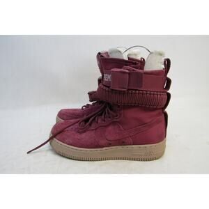 Nike Womens Size 5.5 Maroon Lace Up Sneaker Ankle Boots